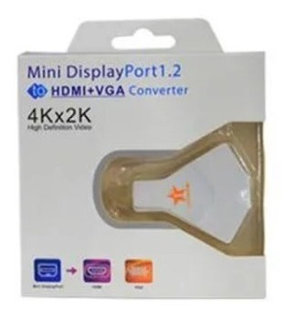 Conversor Mini Displayport 1.2 Para Hdmi E Vga Femea 4kx2k _