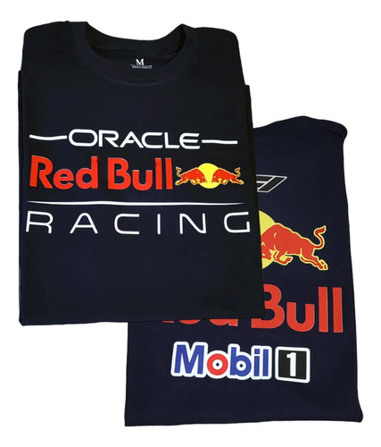 Camiseta Redbull Racing Oracle Estampado Adelante Y Atras