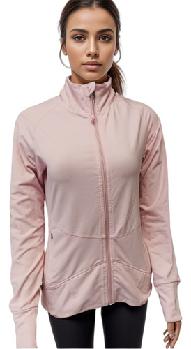 Poleron Deportivo Stretch Tuff Athletics Rosa Claro Talla M