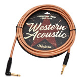 Cable Plug Plug Angular De Guitarra Bajo Western Acoustic 3m