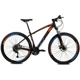 Bicicleta Aro 29 Ksw Alivio 1.0 27v Hidraulico - Trava - K7 Cor Laranja/azul Tamanho Do Quadro 17