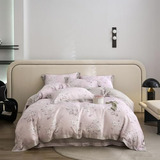 Juego De Cama Floral Vintage Eavd Twin Rosa 100% Lyocell Con