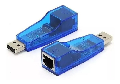 Adaptador Usb 2.0 Lan Wireless Placa Rede Externa Rj45 Azul