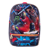 Mochila Avengers Marvel End Game Ruz Color Azul Diseño De La Tela Liso