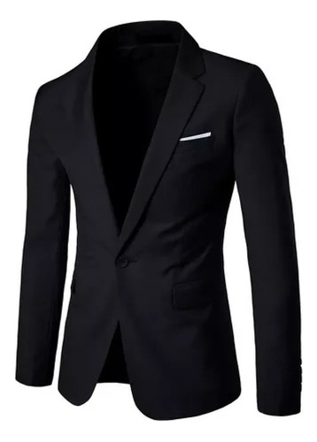 Blazer Masculino, Leve, Casual, Sólido, Com Um Botão, Casaco