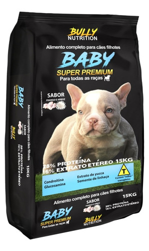 Ração Bully Nutrition Para Pitbull Filhote Porte Grande 15kg