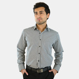 Camisa Cuadros Hombre Slim Fit - Gold