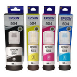 Combo 4 Tintas 504 Originales Para Epson L6171 L6191 L4150