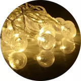 Guirnalda Luces Bolita Cristal Led 5mt Navidad A Enchufe