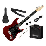 Kit Guitarra Stratocaster Giannini G 101 + Amp E Acessórios