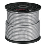 Cable Acero Recubierto Pvc 1/4  7x19 Hilos 75 Mt Fiero 44224