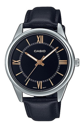 Reloj Casio Hombre Mtp-v005l-2b5, Casual, Cristal Mineral