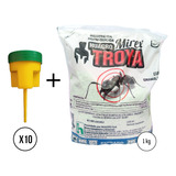 10 Porta Cebo + Mirex Troya Huagro 1kg 