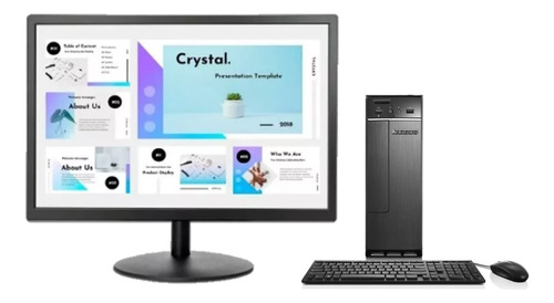 Computadora Lenovo Celeron 8 Gb 512 Ssd Monitor Led Sylus 19