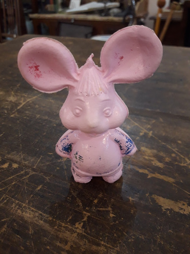 Antiguo Juguete Topo Gigio Plastico Inflado