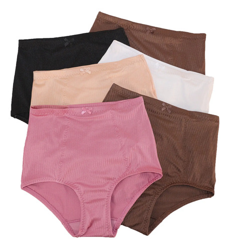 Pack Pantaleta Maxi Cobertura Alta Refuerzo Abdomen 6 Pzas