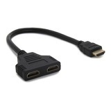 Cabo Divisor Hdmi Splitter 1080p Duplicador De Saída Imagem