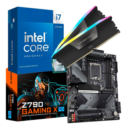 Kit Intel Core I7 14700kf   Gigabyte Z790 Gaming X   32 Gb 