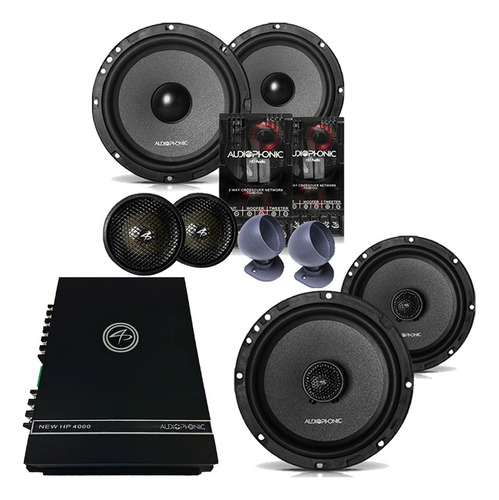 Kit 2 Vias Audiophonic K.c 6.3 + Coaxial Cb 650 + Hp 4000