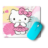 Mouse Pad Hello Kitty Conchas De Mar Alfombrilla Tapete