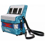 Sanfona Acordeon Gaita Juvenil 8 Baixos Azul Brinquedo 