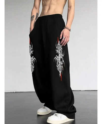 Pantalones Casuales De Hip Hop For Hombre Harajuku Y2k De ;
