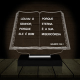 Luminária Led 3d | Biblia | Abajur