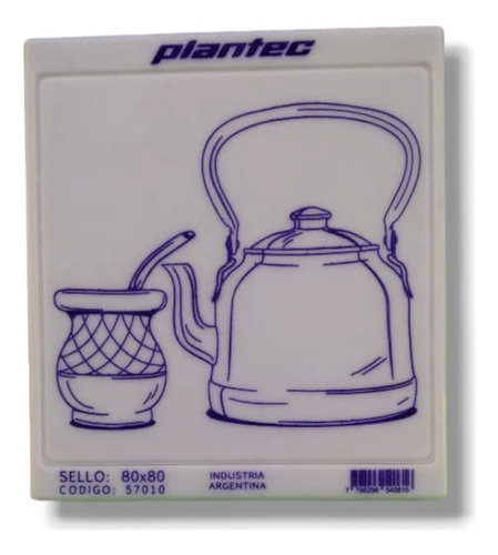 Sello Con Dibujo De Multiples Diseñosplantec 8 Cm  X 8 Cm  Tinta 57010 Exterior Índigo