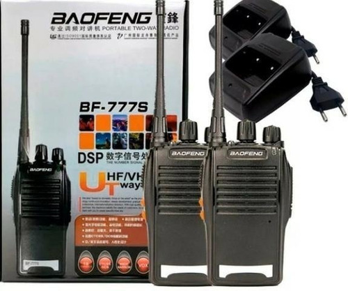 Kit 2 Radio Comunicador Walk Talk 16 Ch 12km Baofeng 777s Ht