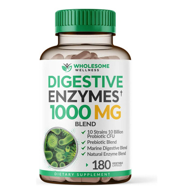 Wholesome Wellness Enzimas Digestivas 1000 Mg Veganas 180 Cá | Envío gratis