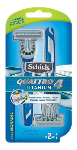 Maquina Afeitar Schick Quattro Desechable X 2und