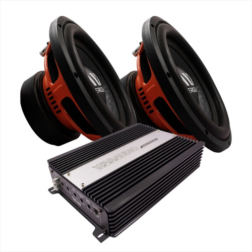 Paquete 2 Subwoofers War Audio 10inch Con Amplificador