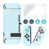 Carcasa Protectora Para Nintendo Switch Mica Gomas Azul