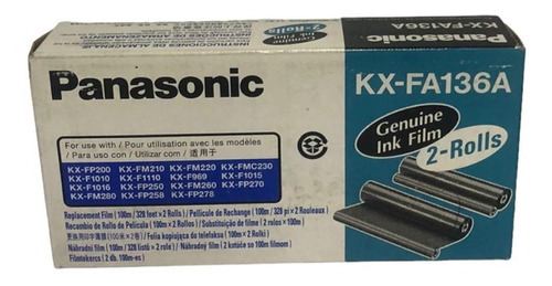 Panasonic Kxfa136 Caja Con Dos Rollos Nueva 