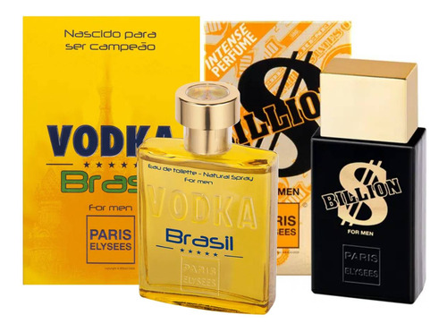 Billion For Men + Vodka Brasil Amarelo - Paris Elysees