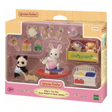 Caixa De Brinquedos Bebê Coelho Neve E Bebê Panda - Sylvania