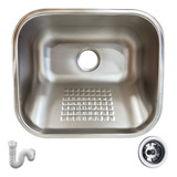 Tanque Inox Fosco Acetinado Pequeno 40x34x19cm- Tecnocuba