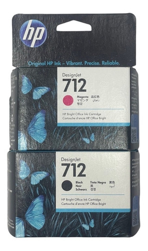 Cartucho Hp 712 Negro 80ml + 712 Magenta Originales