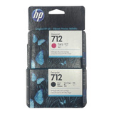 Cartucho Hp 712 Negro 80ml + 712 Magenta Originales