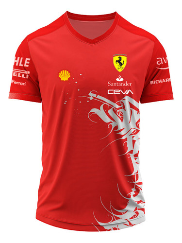 Remera F1 Leclerc Talle Grande Personalizada Ferrari Sainz