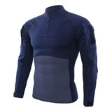 Camisa Rapida Tactica D Combate Color Azul Marca Esdy Strech