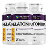 Melatonina + Triptofano 500mg 60 Cápsulas - Kit 3 Potes