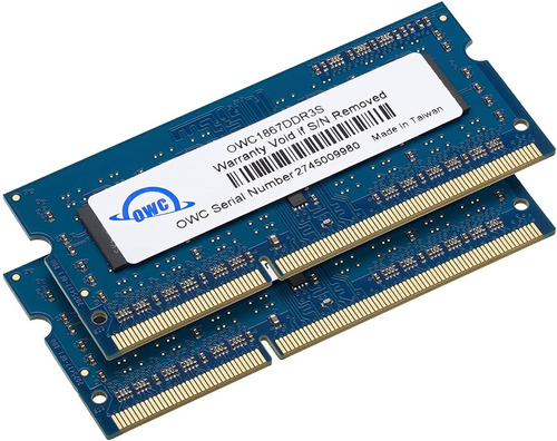 Memoria Ram 16gb Owc (2 X 8gb) 1867 Mhz Ddr3 So-dimm Pc3-14900 204 Pin Cl11 Upgrade (owc1867ddr3s16p)