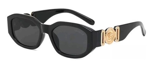 Lentes Gafas Sol Negros Aesthetic Retro Fashion Negro Uv400