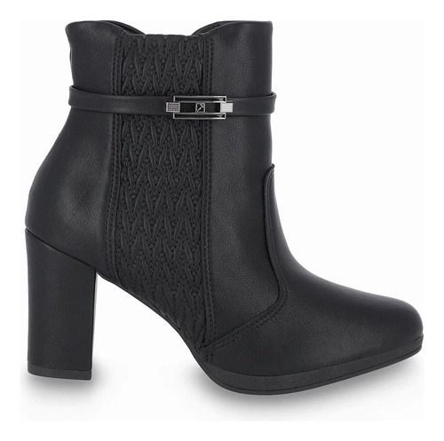 Bota Ankle Boot Chelsea Piccadilly Salto Grosso 130223 Preto