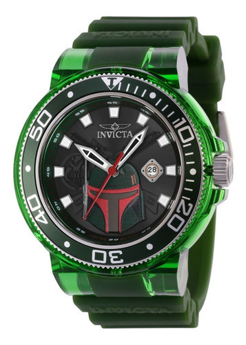 Reloj Invicta 39708 Transparente, Verde Hombres Color De La Correa Acero, Plata, Verde