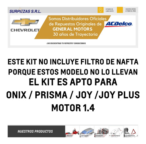 Kit Filtros + Aceite Acdelco Semi Chevrolet Onix / Prisma Foto 5