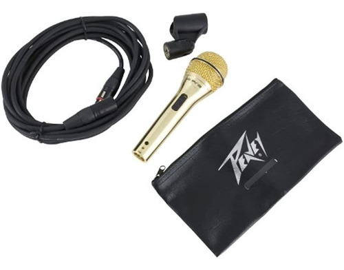 Peavey Pvi 2  Micrófono Oro Cardiod Vocal Dinámico Con Cable