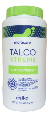 Talco Xtreme Antibacterial Para Pies Multicare Esika 120g