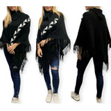 Poncho Capa Lana De Mujer Invierno Excelente